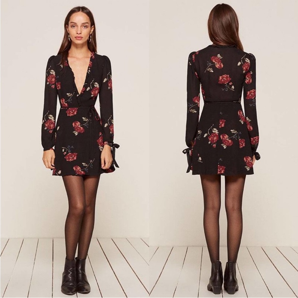 Reformation Delta Flower Wrap Dress - Picture 3 of 11